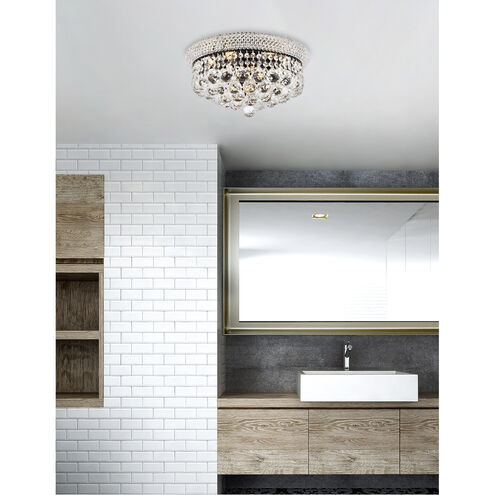 Primo 8 Light 16 inch Black and Clear Flush Mount Ceiling Light