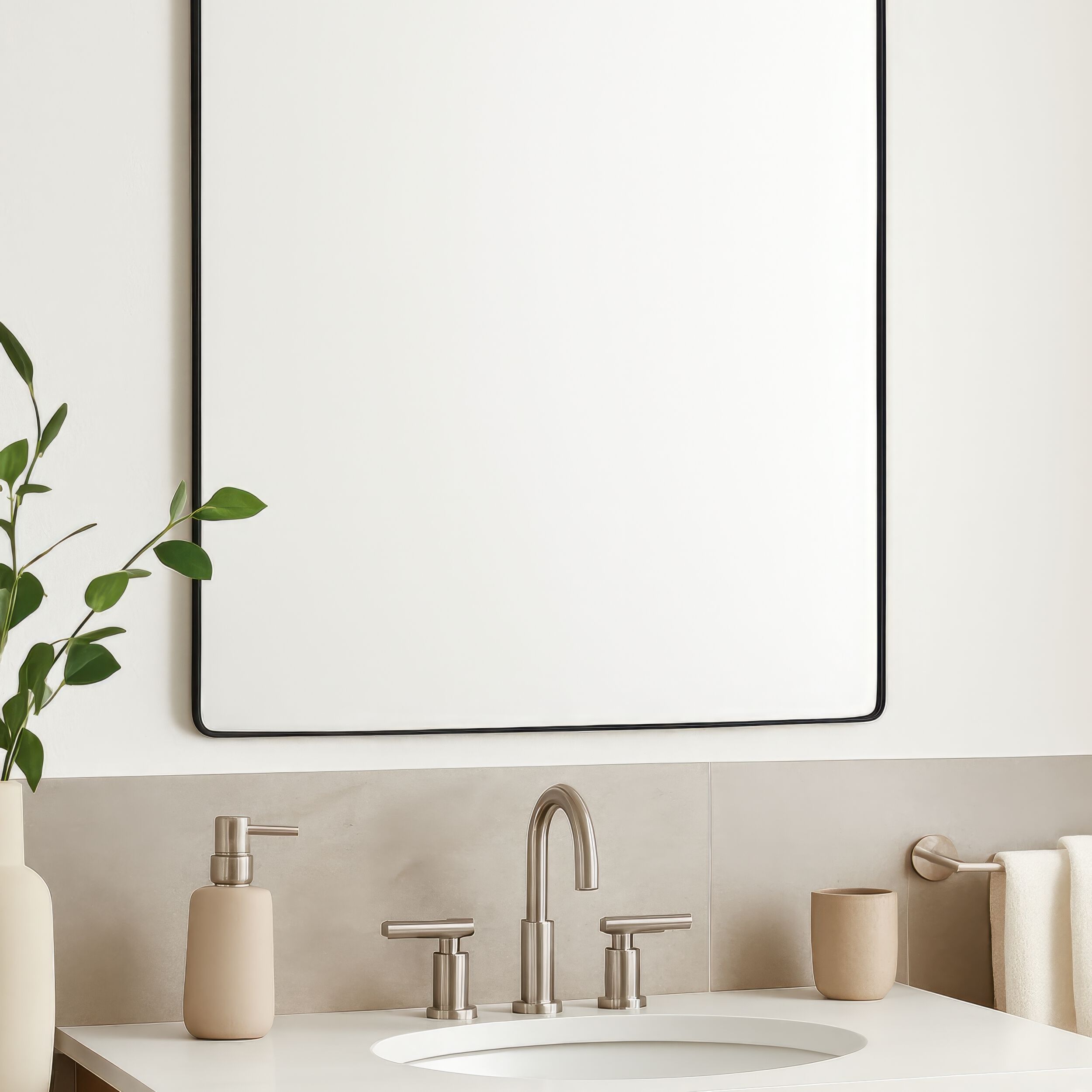 Kye 30 X 30 inch Black Wall Mirror, Varaluz Casa