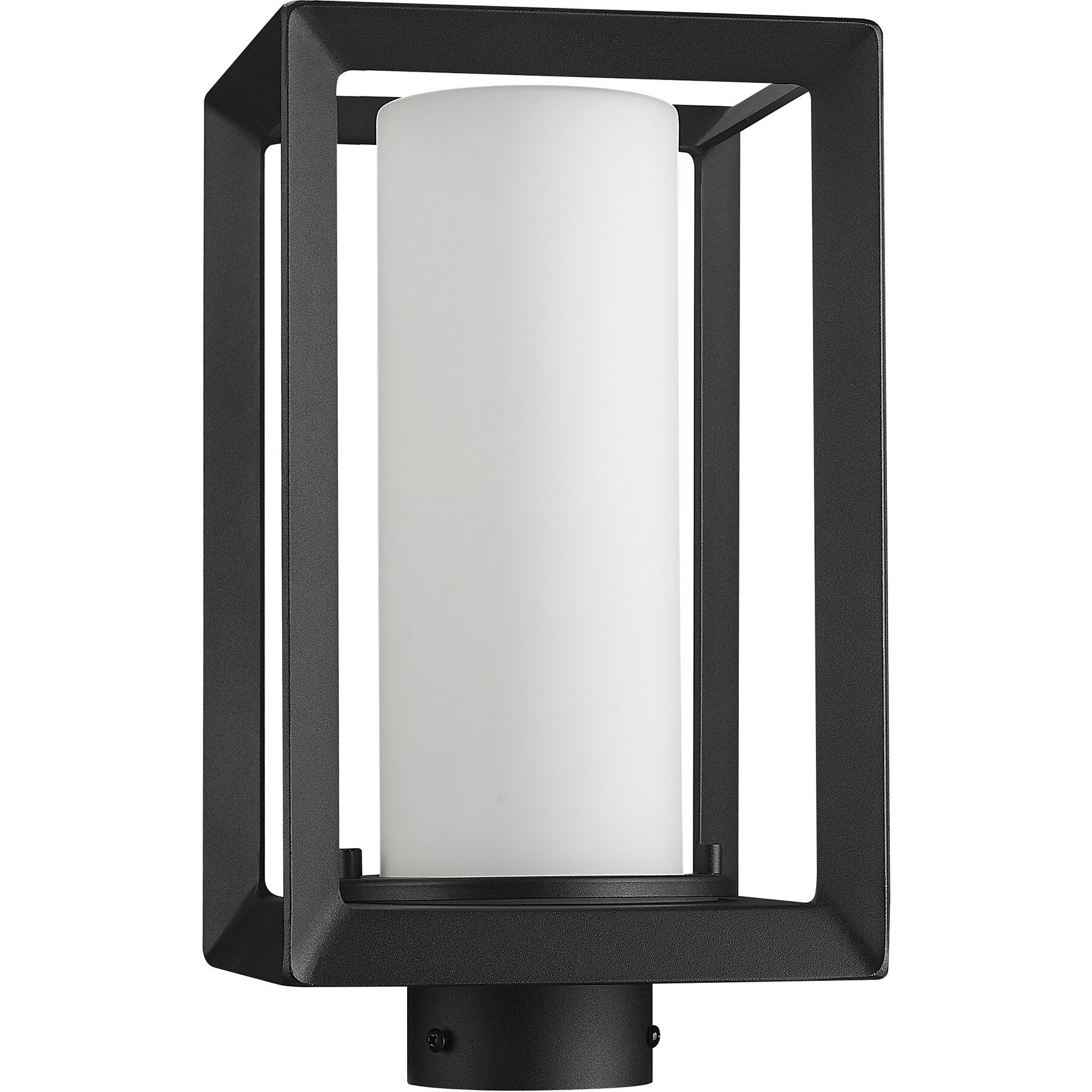 Smyth 1 Light 7.5 inch Natural Black Outdoor Post in Opal Glass