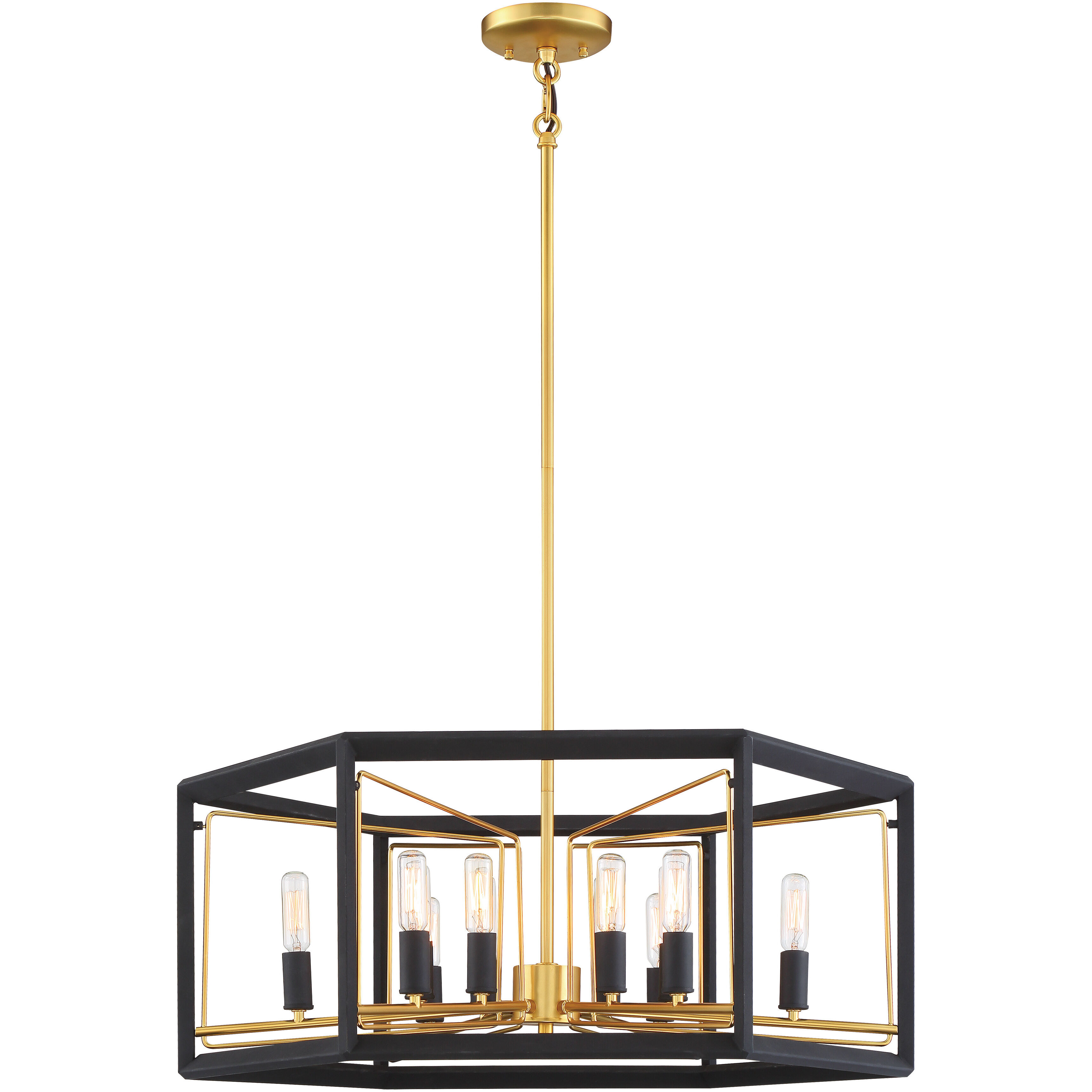 Sable Point 12 Light 26 inch Sand Coal With Honey Gold Pendant Ceiling Light