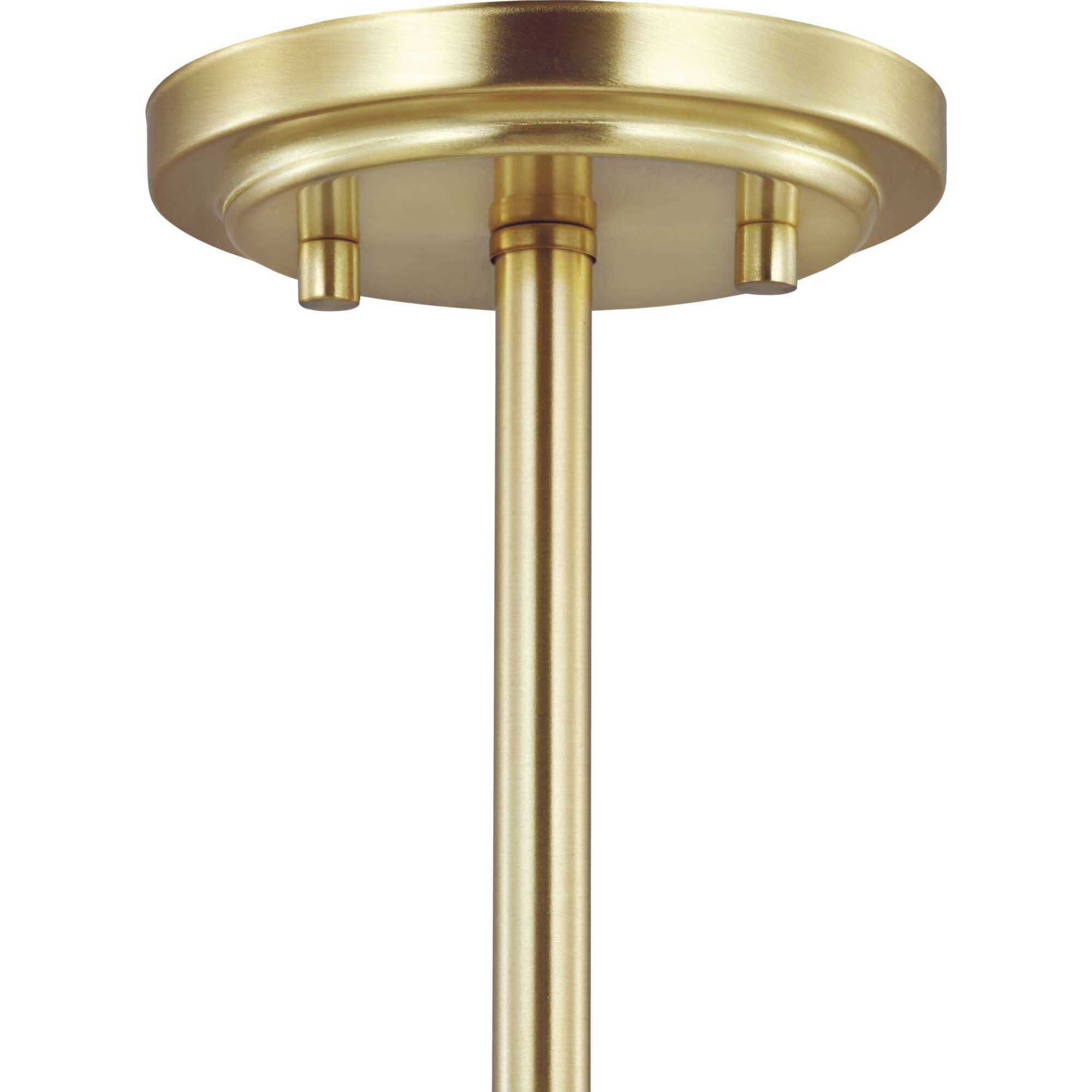 Adley 3 Light 18.12 inch Satin Brass Semi-Flush Convertible Light Ceiling Light