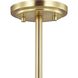 Adley 3 Light 18.12 inch Satin Brass Semi-Flush Convertible Light Ceiling Light