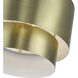 Zolana 2 Light 12 inch Antique Brass Semi Flush Mount Ceiling Light, Medium