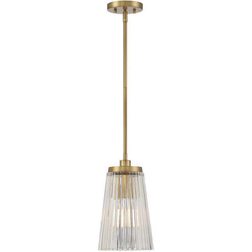 Chantilly 1 Light 8 inch Warm Brass Pendant Ceiling Light, Essentials