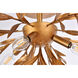 Priscilla 4 Light 23 inch Gold Leaf Flush Mount Ceiling Light