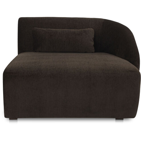 Amelia Dark Brown Chaise, Right