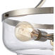 Calistoga 3 Light 17 inch Brushed Nickel Pendant Ceiling Light