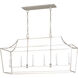 C&M by Chapman & Myers Southold 6 Light 48 inch Polished Nickel Hanging Linear Lantern Ceiling Light