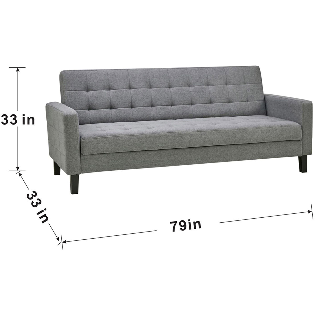 Small store tufted sofa