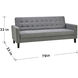Small Biscuit Tufted Gray Sofa
