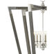 Bastian 6 Light 37.25 inch Chateau Gray and Contemporary Silver Leaf Chandelier Ceiling Light, Large