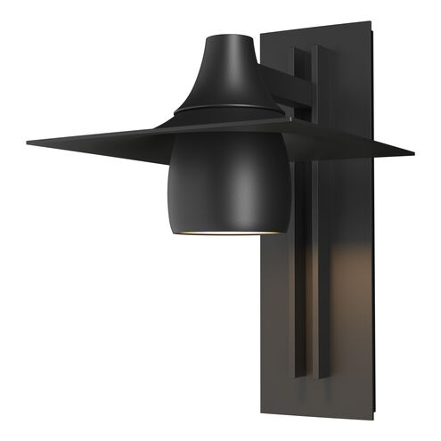 Hood 1 Light 16 inch Coastal Black Outdoor Sconce, Large