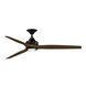 Spitfire 64 inch Black with Whiskey Wood Blades Indoor/Outdoor Smart Ceiling Fan in 14, Kit