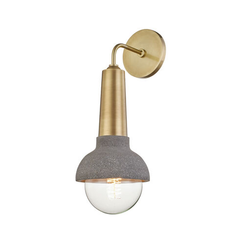 Macy 1 Light 6 inch Aged Brass Wall Sconce Wall Light