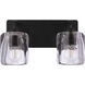Andie 2 Light 14 inch Flat Black Vanity Light Wall Light
