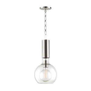 Raleigh 1 Light 9 inch Polished Nickel Pendant Ceiling Light