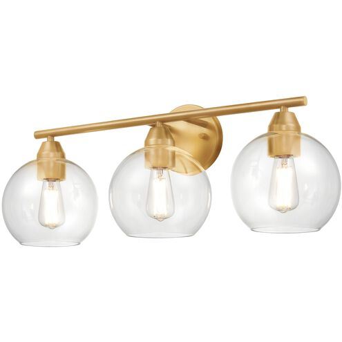 Andromeda 3 Light 24 inch Brass Bath Vanity Wall Light