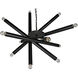 Lex 12 Light 39 inch Matte Black Chandelier Ceiling Light