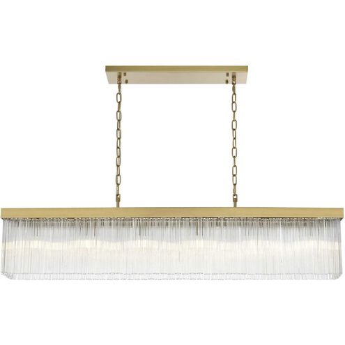 Harlow 6 Light 8 inch Satin Gold Chandelier Ceiling Light