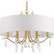 Rollins 6 Light 24 inch Antique Gold Chandelier Ceiling Light