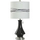 Bleaker 29 inch 150 watt Black and Silver Table Lamp Portable Light