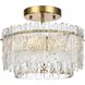 Emilia 3 Light 12 inch Satin Gold Flush Mount Ceiling Light