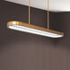 Marquis LED 47 inch Aged Brass Linear Pendant Ceiling Light, Beyond