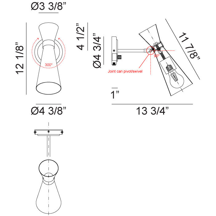 Blaze Wall Sconce Wall Light in Aged Gold Brass and White