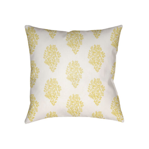 Moody Floral 20 X 20 inch White and Butter Outdoor Throw Pillow