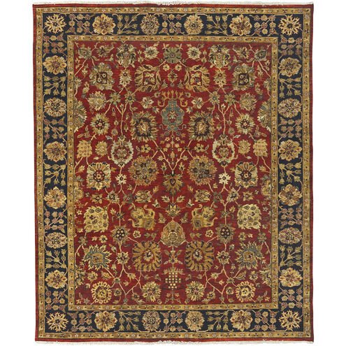 Bursa 120 X 96 inch Black / Rust / Mustard / Medium Gray Handmade Rug