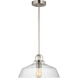 Drew & Jonathan Scott Payton 1 Light 15 inch Brushed Steel Pendant Ceiling Light