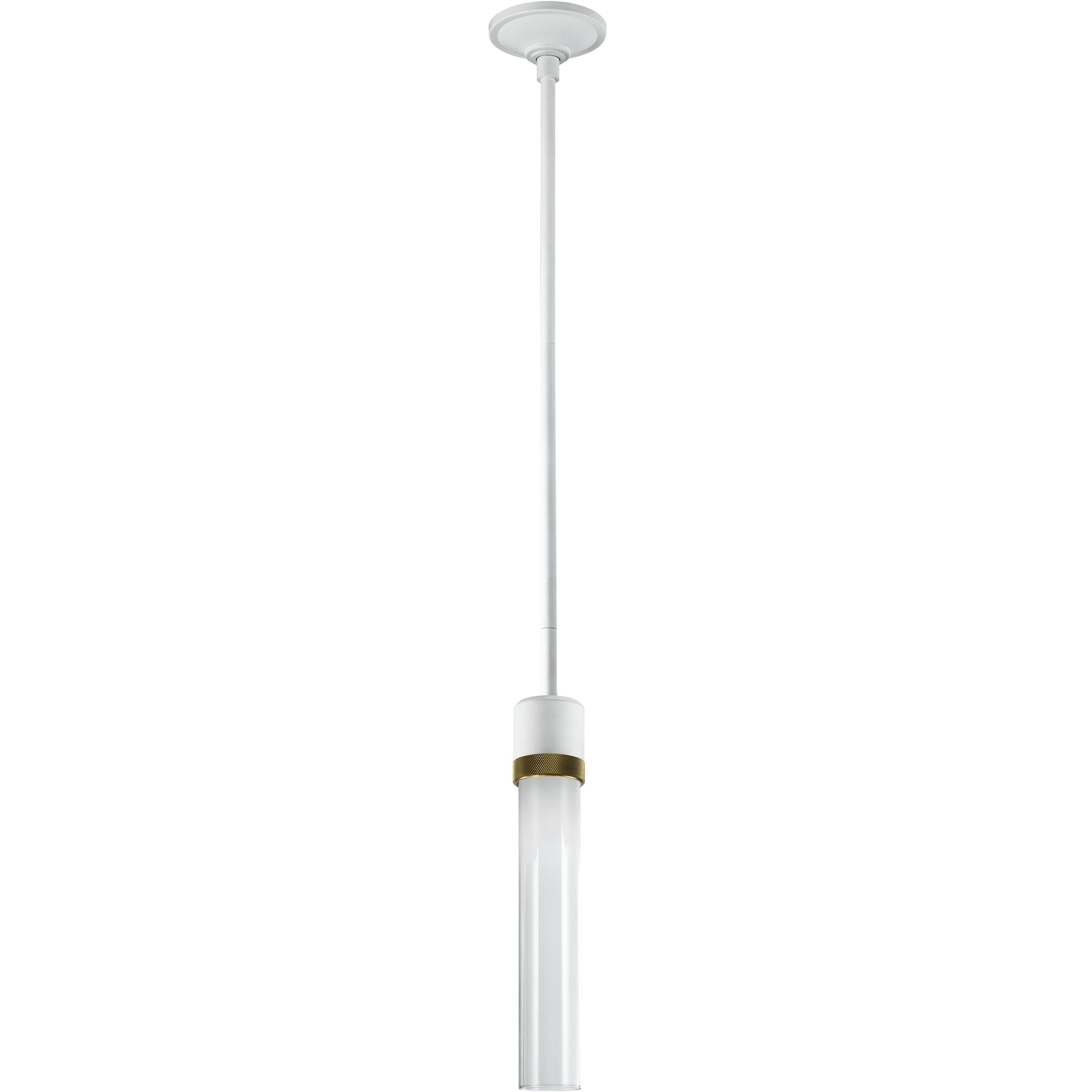 Zigrina 1 Light 5.13 inch Matte White with Aged Brass Pendant Ceiling Light