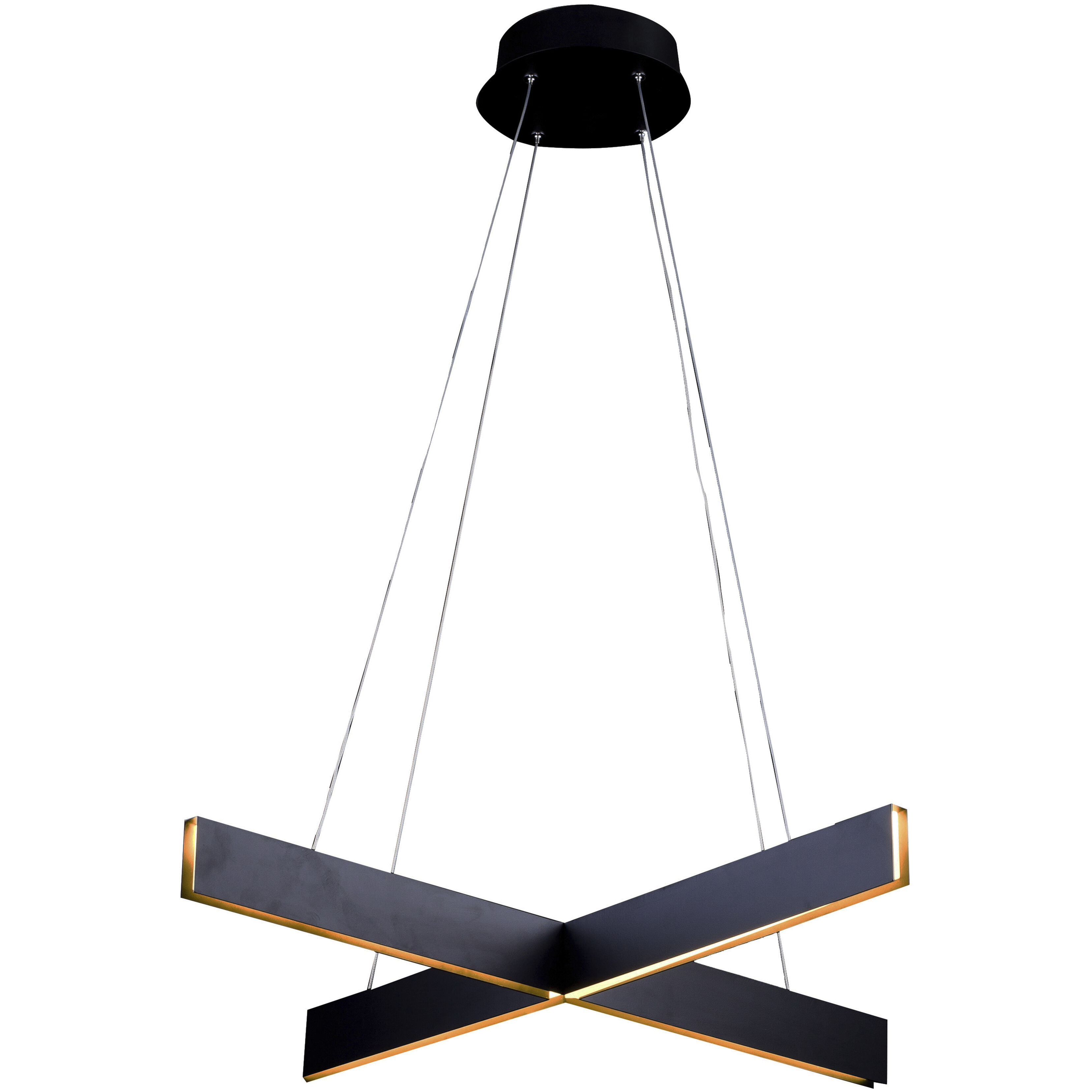 Canada LED 28.3 inch Black Chandelier Ceiling Light