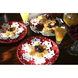 Snow Dot Red Holiday Tray