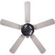 Madison 52 inch Graphite with Silver Oak/Walnut Blades Ceiling Fan, Dual Mount