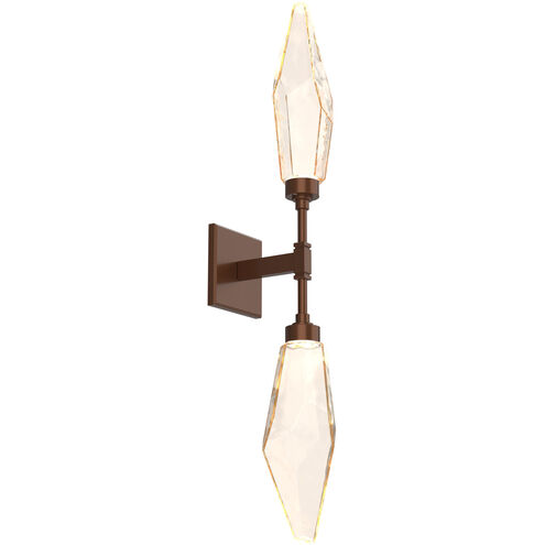 Rock Crystal LED 5 inch Matte Black Indoor Sconce Wall Light in Chilled Bronze, 2700K LED