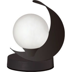 Crescent 7 inch 25.00 watt Matte Black Decorative Table Lamp Portable Light
