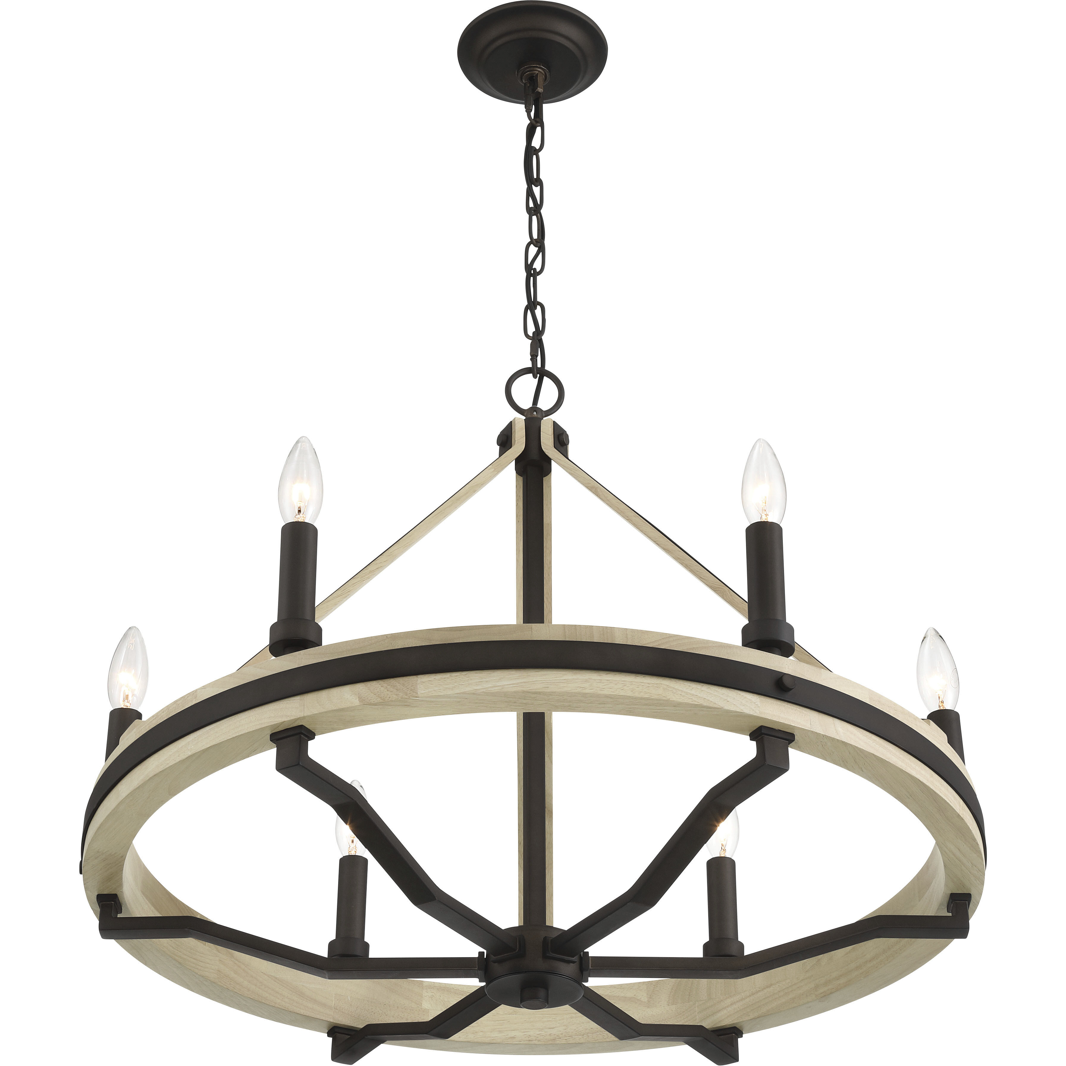 Sonoma 6 Light 26.25 inch Dark Bronze Chandelier Ceiling Light