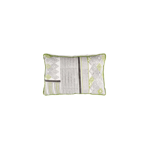 Aba 19 X 13 inch Lime and Dark Brown Throw Pillow