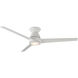 Tip Top 52 inch Matte White Flush Mount Ceiling Fan in 3500K