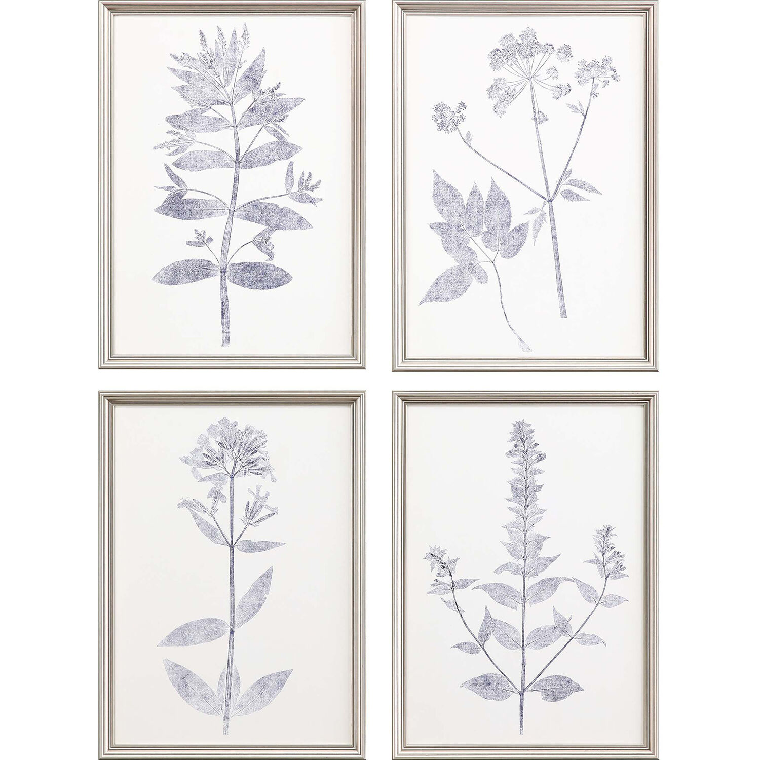 Florals Blue and White Framed Art