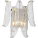 Regent Wall Sconce Wall Light in Clear Crackled Glass