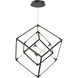 Cube Squared LED 17.75 inch Matte Black Chandelier Ceiling Light