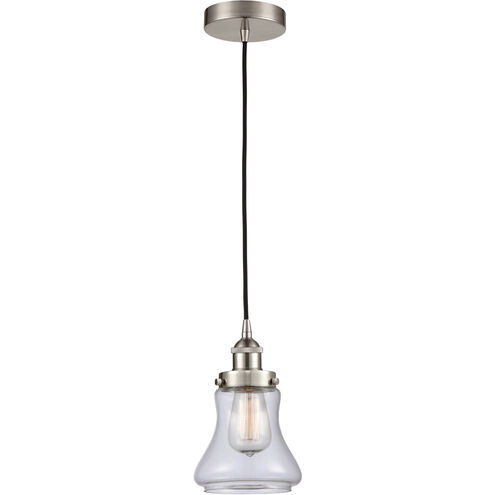 Edison Bellmont 1 Light 6 inch Brushed Satin Nickel Mini Pendant Ceiling Light