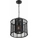 Jayna 1 Light 12.5 inch Matte Black Mini Chandelier Ceiling Light