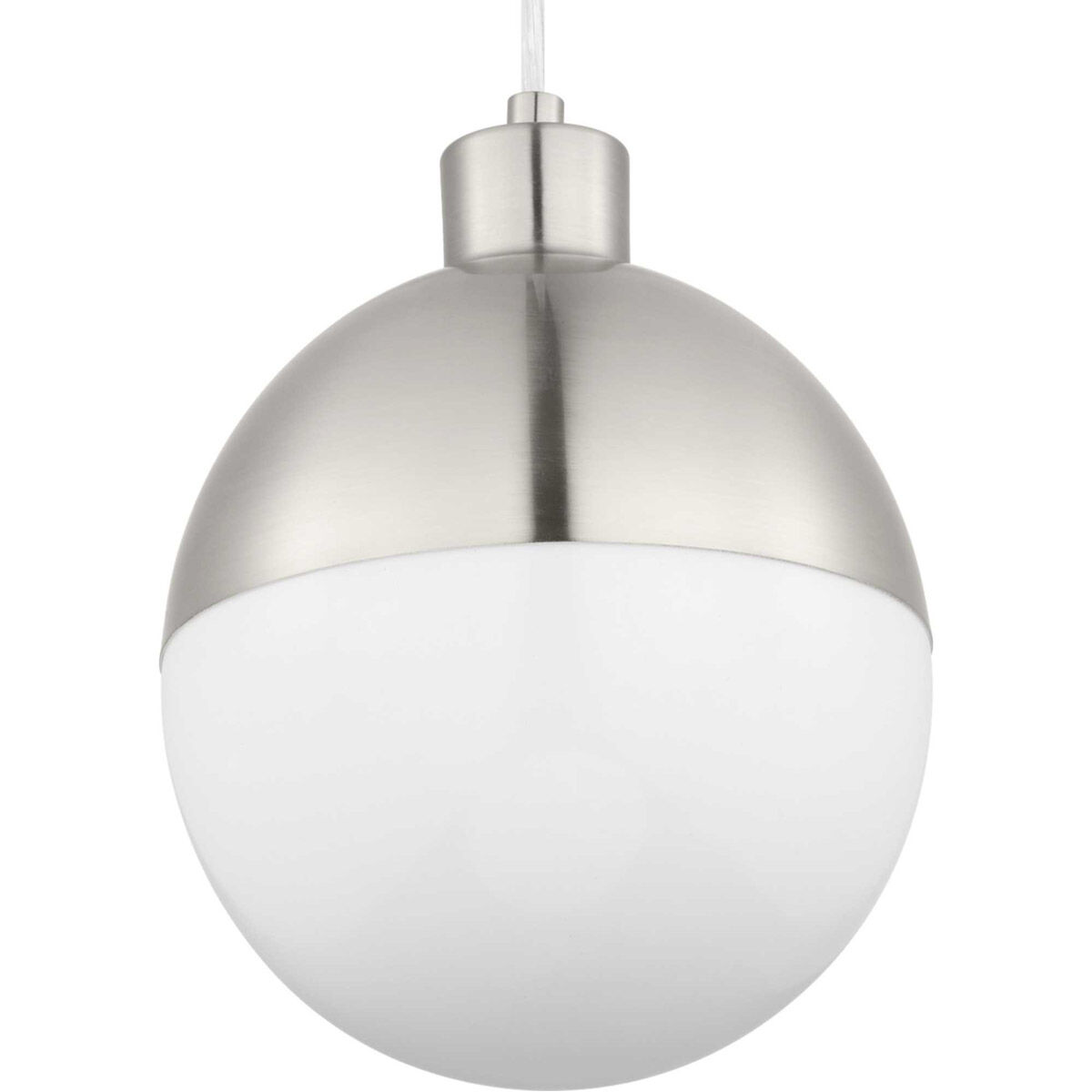 Brushed nickel globe pendant light sales