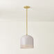 Liba 1 Light 9.75 inch Aged Brass/Soft Peignoir Pendant Ceiling Light