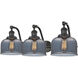 Franklin Restoration Large Bell 3 Light 28 inch Oil Rubbed Bronze Bath Vanity Light Wall Light in Plated Smoke Glass, Franklin Restoration