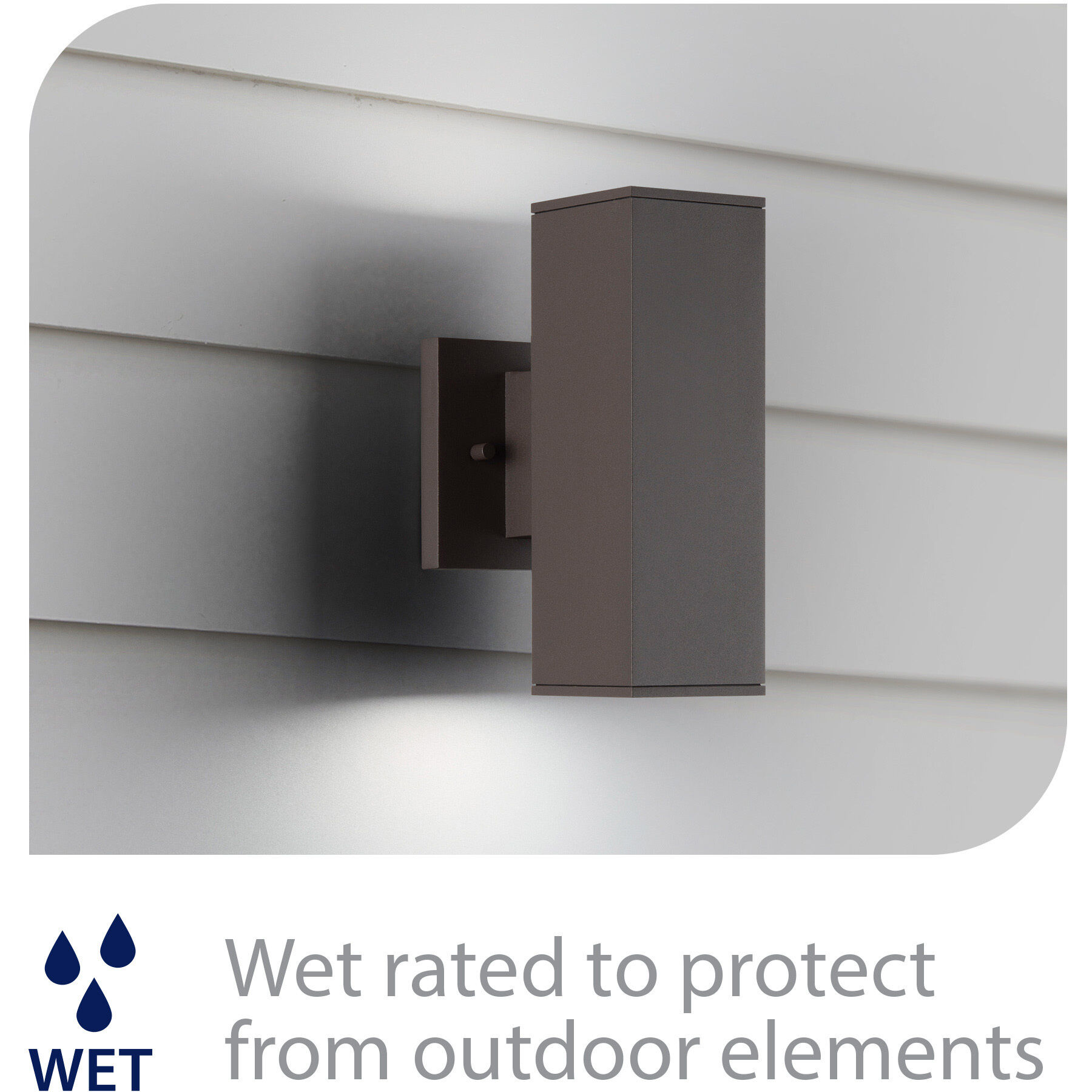 Cubix LED 9.42 inch Bronze Outdoor Wall Lighting in 3000K, WAC Limited