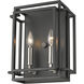 Titania 2 Light 10 inch Black and Brushed Nickel Wall Sconce Wall Light